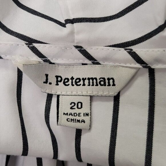 J Peterman Womens Striped Old Money Midi Dress Size 20 Nautical Preppy Editorial - Picture 4 of 11